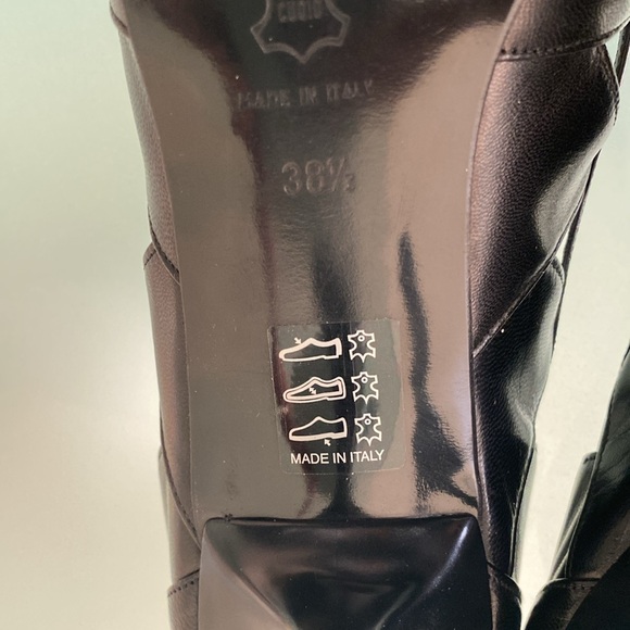 NEW Michel Perry leather SHOES/pumps,heels 8-8.5 US/ 38.5 ITALY - Picture 12 of 13